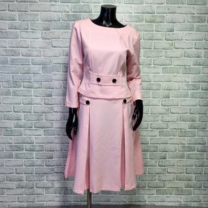 Mary Crafts Womens 8 Pink Top and Skirt Suit Set Barbiecore Retro Pinup JackieO